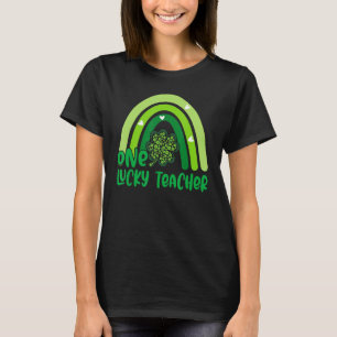 One Lucky Rainbow Teacher Funny St Patricku2019s D T-Shirt