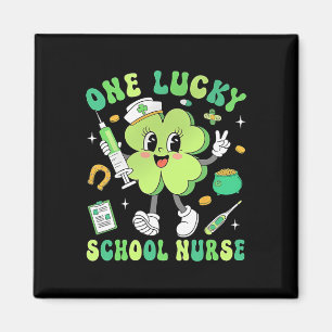 One Lucky School Nurse St Patrick's Day Spirit Sha Magnet