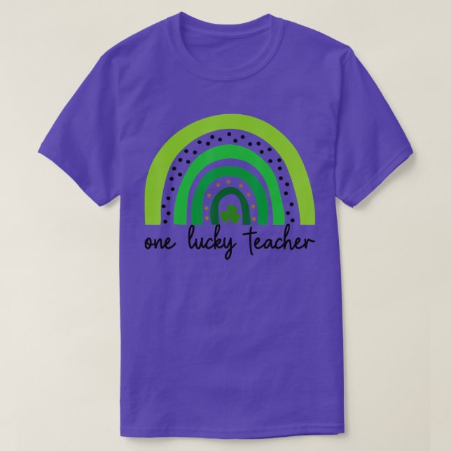One Lucky Shamrock Teacher St Patricks Day Appreci T-Shirt (Design Front)
