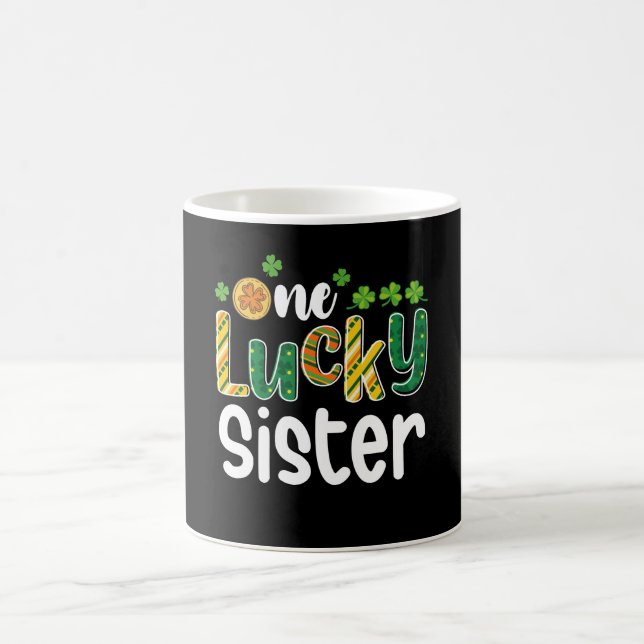 One Lucky Sister Matching Family St Patrick's Day Coffee Mug (Center)