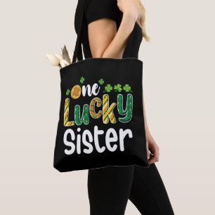 One Lucky Sister Matching Family St Patrick's Day Tote Bag
