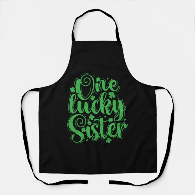 One Lucky Sister St. Patrick's Day Apron (Front)