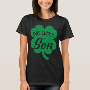 One Lucky Son Shamrock Four Leaf C St Patricks Day T-Shirt