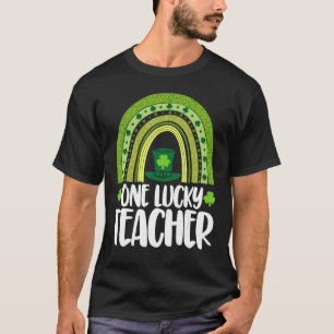 One Lucky Teacher Blessed Men St Patrick's Day Rai T-Shirt
