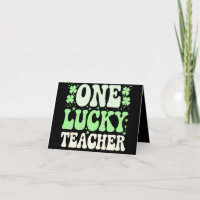 One Lucky Teacher Groovy Retro Teacher St Patricks
