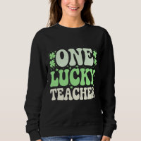 One Lucky Teacher Groovy Retro Teacher St Patricks