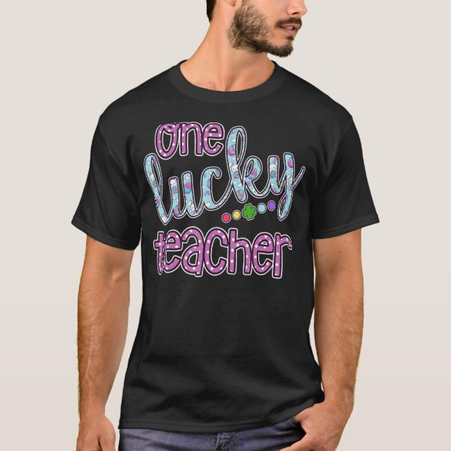One Lucky Teacher Happy Easter Day 1 T-Shirt (Front)