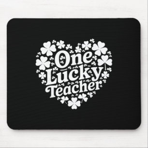 One Lucky Teacher Happy St Patricks Day Cute Green Mouse Pad