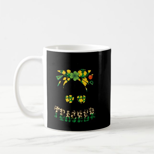 one lucky teacher patrick day coffee mug (Left)