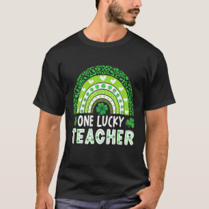 One Lucky Teacher Rainbow School St Patrick’S Day T-Shirt