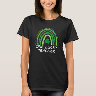 One Lucky Teacher Rainbow St Patrick's Day Teacher T-Shirt