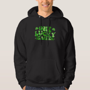 One Lucky Teacher Retro Vintage St Patrick s Day S Hoodie
