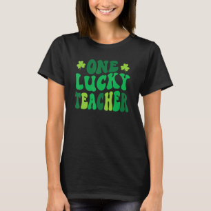One Lucky Teacher Retro Vintage St Patrick's Day T-Shirt