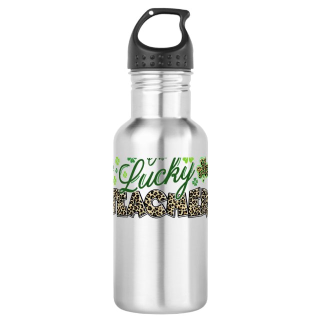 one lucky teacher school 710 ml water bottle (Front)