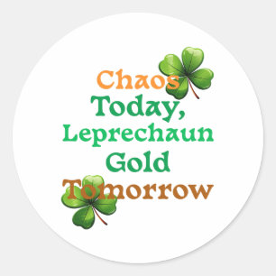 One Lucky Teacher Spreading Knowledge & Luck Classic Round Sticker