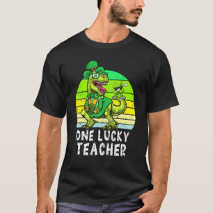 One Lucky Teacher St Patrick's Day Dinosaur 1 T-Shirt