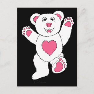 One Lucky Teddy (pink) Postcard