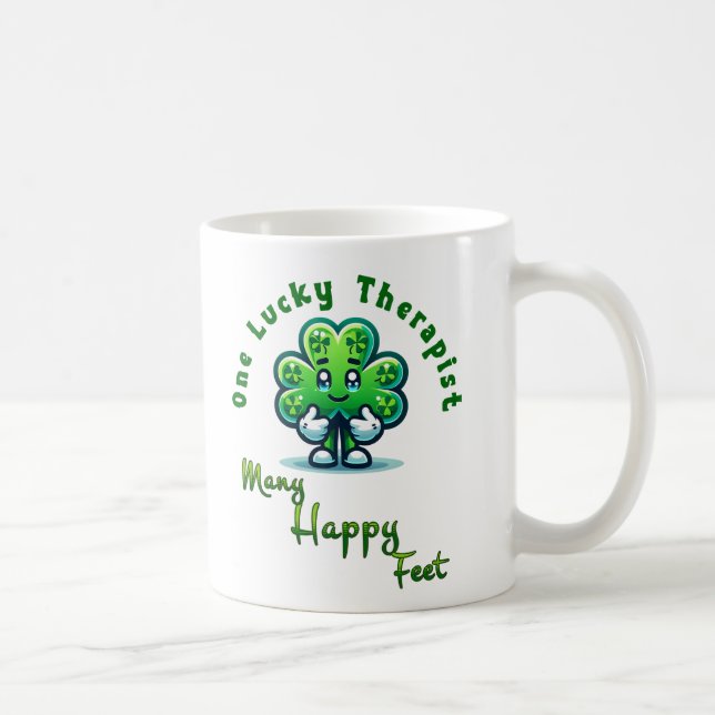 One Lucky Therapist St. Patrick’s Day Fun Design Coffee Mug (Right)