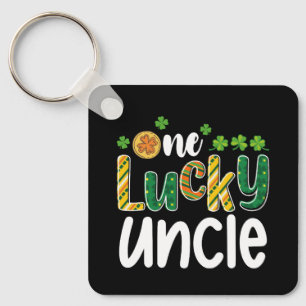 One Lucky Uncle Matching Family St Patrick's Day Key Ring