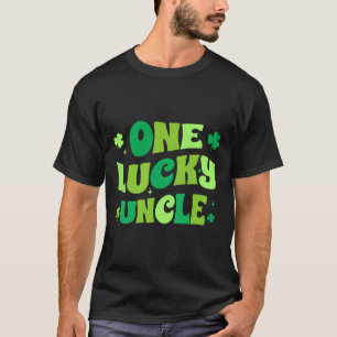 One Lucky Uncle St Patrick's Day Green Shamrock Ir T-Shirt