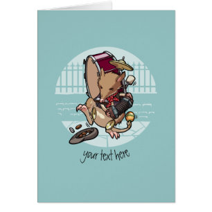 One Man Bandicoot Busking With Harmonica Cartoon