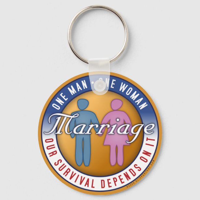 One Man... One Woman Key Ring (Front)