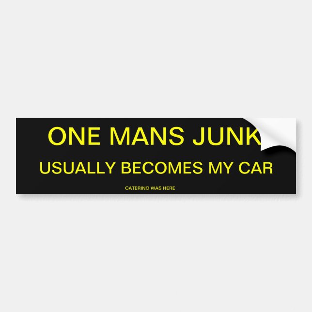 ONE MANS JUNK BUMPER STICKER (Front)