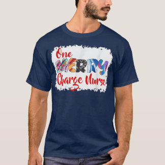 One Merry Charge Nurse Christmas PJ Xmas Matching  T-Shirt