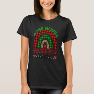 One Merry Geography Teacher Leopard Rainbow Buffal T-Shirt