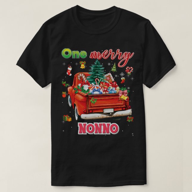 One Merry Nonno Christmas Tree Truck Sweater Ugly  (Design Front)