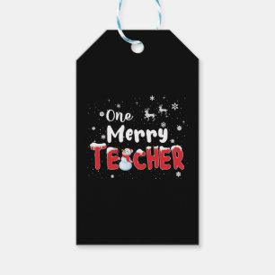 One Merry Teacher Snowman Teaching Christmas Gift Tags