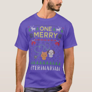 One Merry Veterinarian Pet Doctor Ugly Christmas S T-Shirt