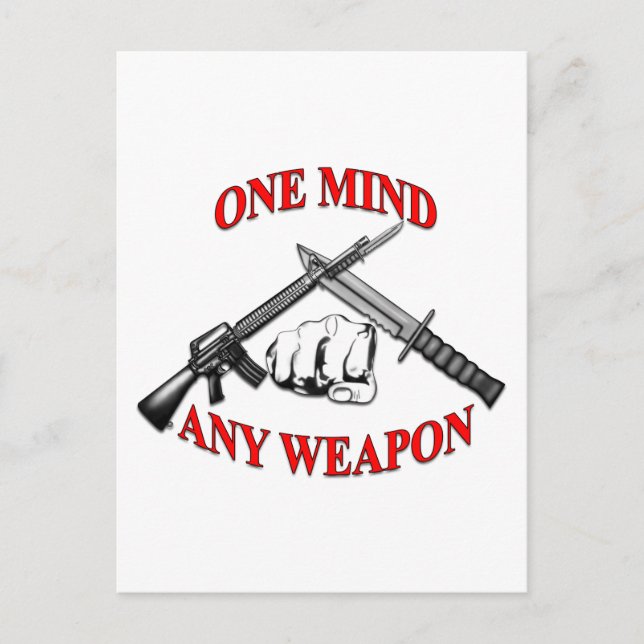 One Mind Any Weapon MCMAP Postcard (Front)