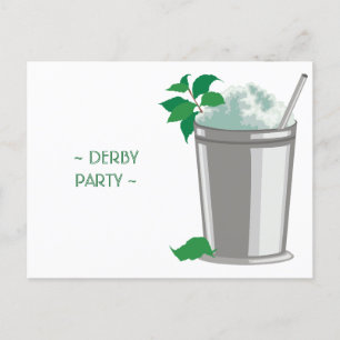 ONE MINT JULEP DERBY PARTY INVITATION POSTCARD