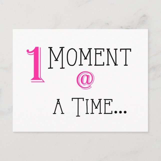 One Moment at a Time, Daily Affirmation Flash Card (Front)