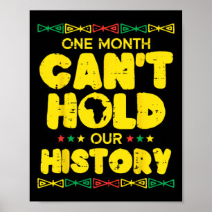 One Month Cant Hold Our History Black American Men Poster
