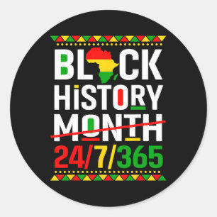 One Month Can't Hold Our History Black History Mon Classic Round Sticker