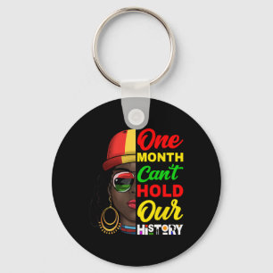 One Month Can't Hold Our History Melanin African A Key Ring