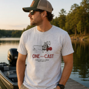 One More Cast Funny Birthday Gift for Dads Tri-Blend Shirt