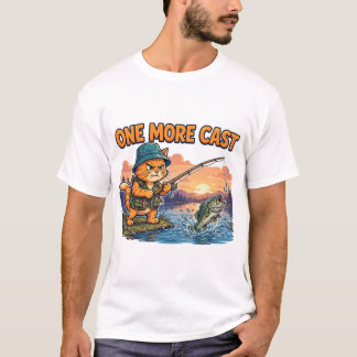 One More Cast Funny Fishing Cat Shirt