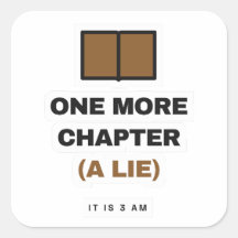 One More Chapter A Lie Funny Book Sticker