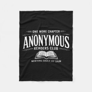 One more chapter anonymous readers club book lover fleece blanket