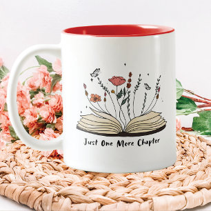 One More Chapter Book Lover Two-Tone Coffee Mug