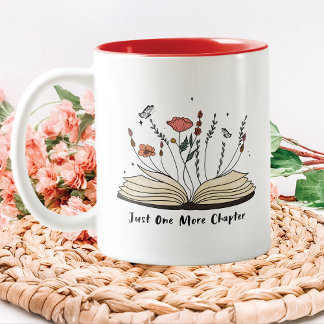 One More Chapter Book Lover Two-Tone Coffee Mug