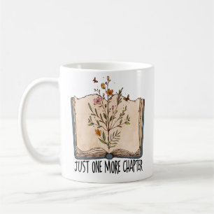 One more chapter book wild flowers butterfly  coffee mug