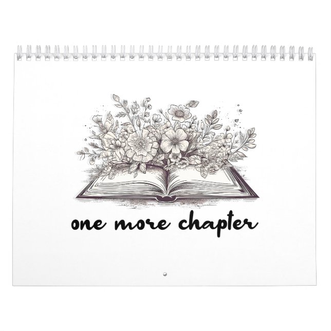 One More Chapter Book With Flowers  Calendar (Cover)