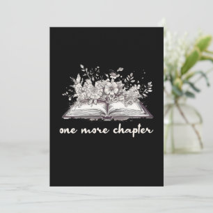 One More Chapter Book With Flowers  Invitation