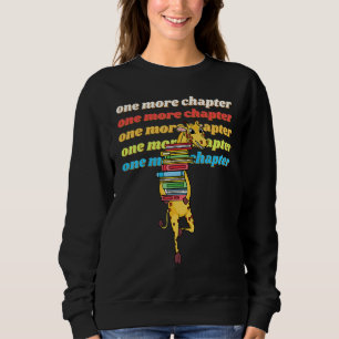 One More Chapter Cute Giraffe Reading Book Sweatshirt