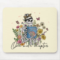 One More Chapter Floral Skeleton
