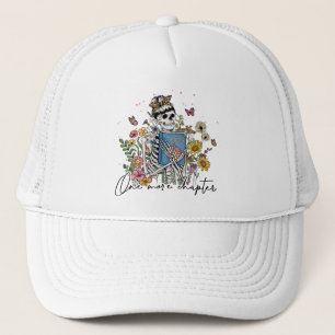 One More Chapter Floral Skeleton Trucker Hat